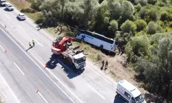 Erzincan'da Yolcu Otobüsü Kaza Yaptı