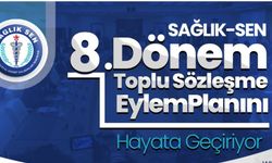 Sağlık-Sen 8. Dönem Toplu Sözleşme Eylem Planını Hayata Geçiriyor