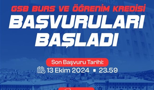 Gençlik ve Spor Bakanlığı burs/kredi başvuruları başladı