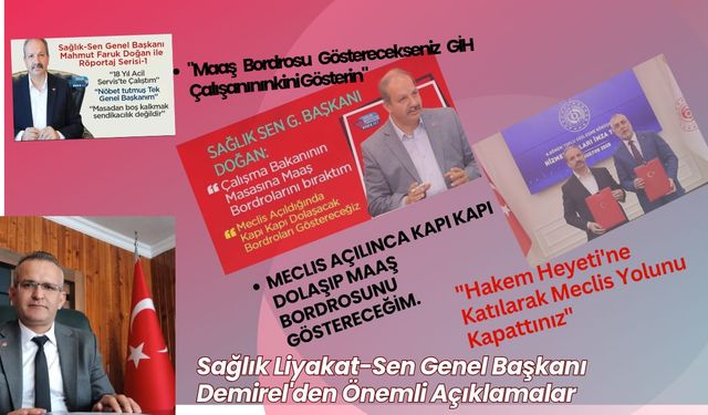 Genel Başkan'dan Sağlık-Sen Genel Başkanı'na Bordro Çıkışı
