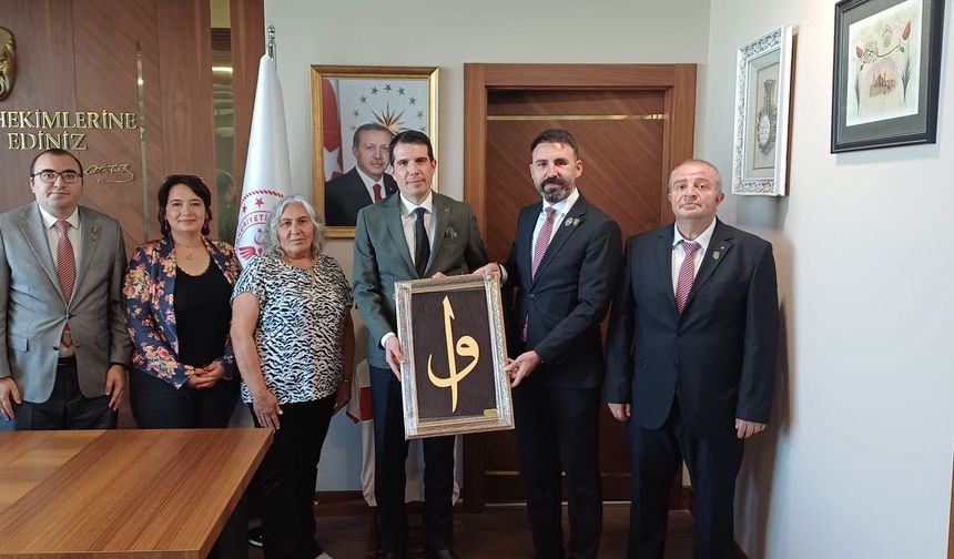 İL SAĞLIK MÜDÜRÜ KURTCEBE'YE TEŞEKKÜR ZİYARETİ